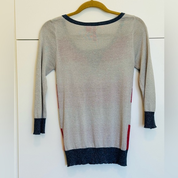 Charlotte Tarantola Multicolored Metallic Sweatshirt-Look Sweater XS - Picture 2 of 5